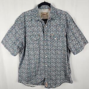 RAFTER C PROFLEX45 Performance Cowboy Collection Western Pearl Snap Shirt Mens L